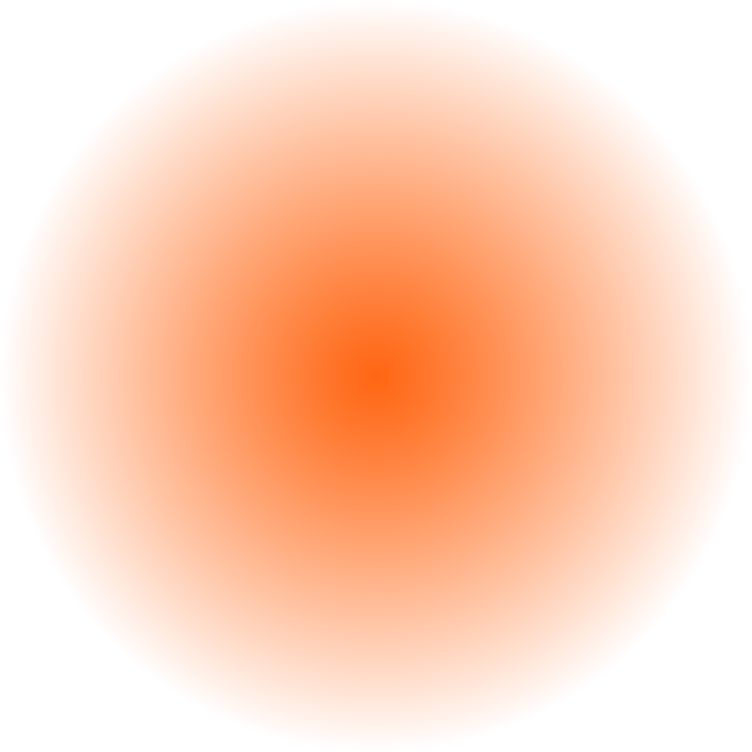Orange transparent round gradient